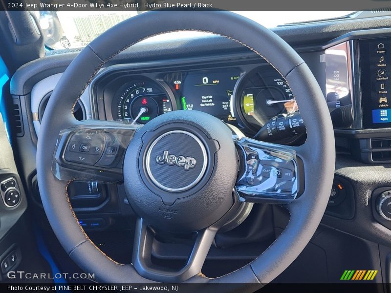 Hydro Blue Pearl / Black 2024 Jeep Wrangler 4-Door Willys 4xe Hybrid