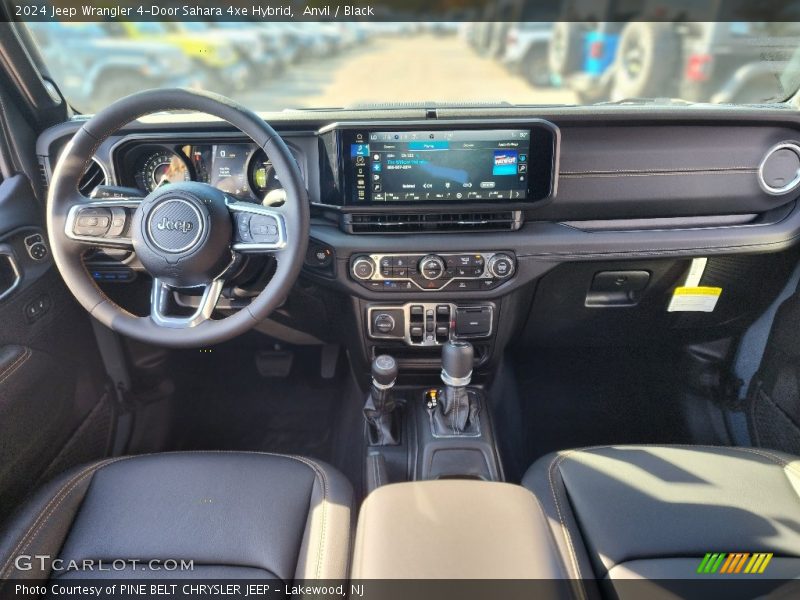 Anvil / Black 2024 Jeep Wrangler 4-Door Sahara 4xe Hybrid