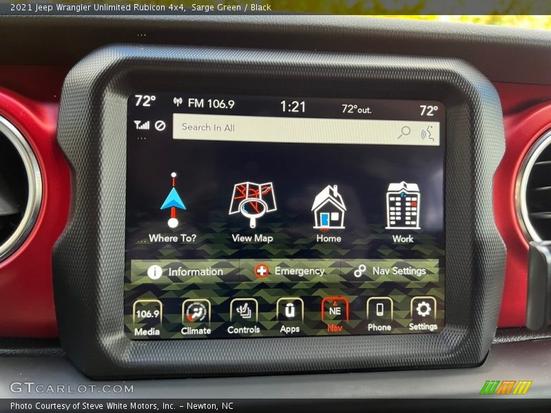 Controls of 2021 Wrangler Unlimited Rubicon 4x4
