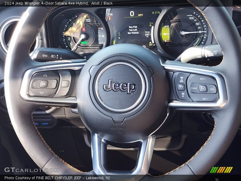 Anvil / Black 2024 Jeep Wrangler 4-Door Sahara 4xe Hybrid