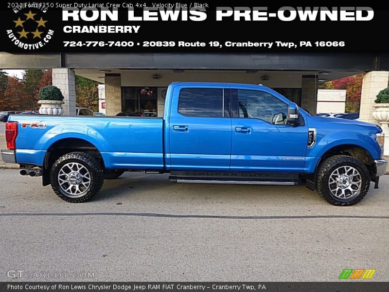 Velocity Blue / Black 2021 Ford F350 Super Duty Lariat Crew Cab 4x4
