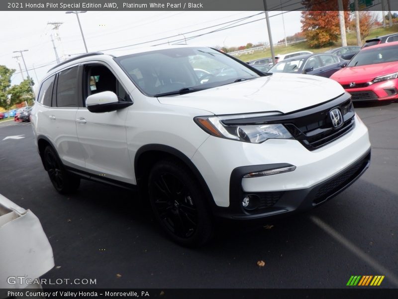 Platinum White Pearl / Black 2021 Honda Pilot Special Edition AWD