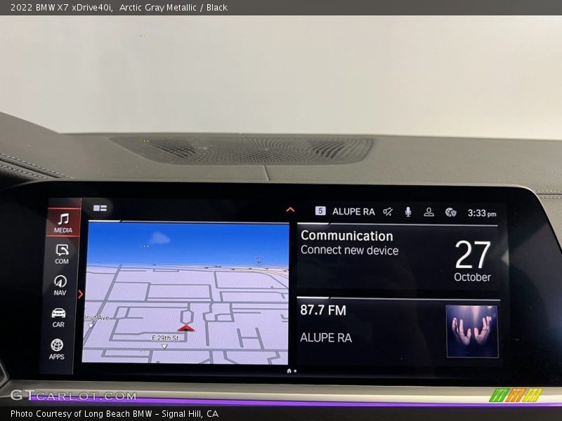 Arctic Gray Metallic / Black 2022 BMW X7 xDrive40i