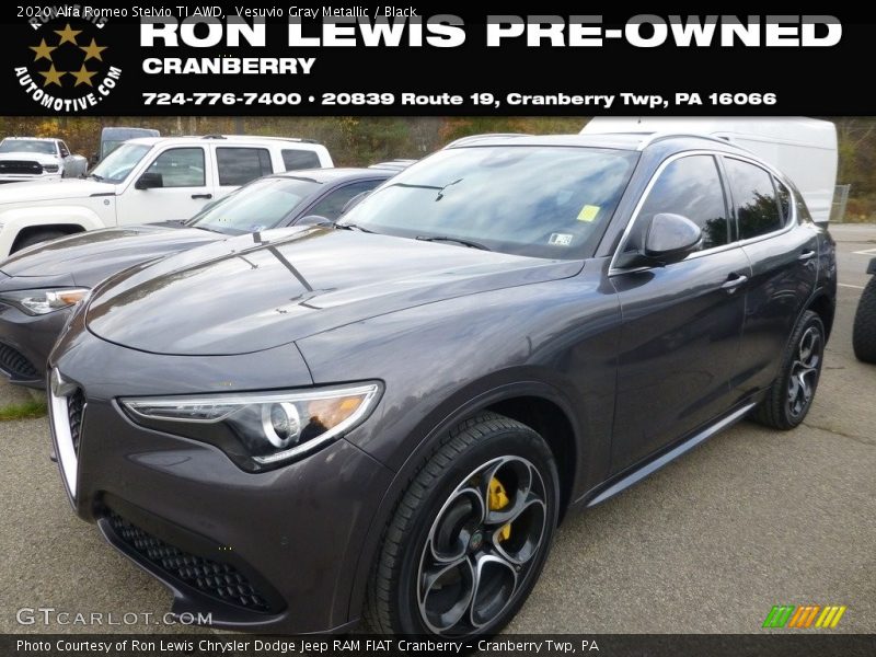 Vesuvio Gray Metallic / Black 2020 Alfa Romeo Stelvio TI AWD