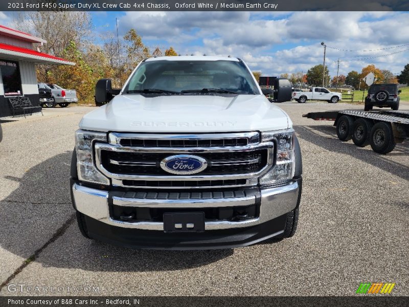Oxford White / Medium Earth Gray 2021 Ford F450 Super Duty XL Crew Cab 4x4 Chassis