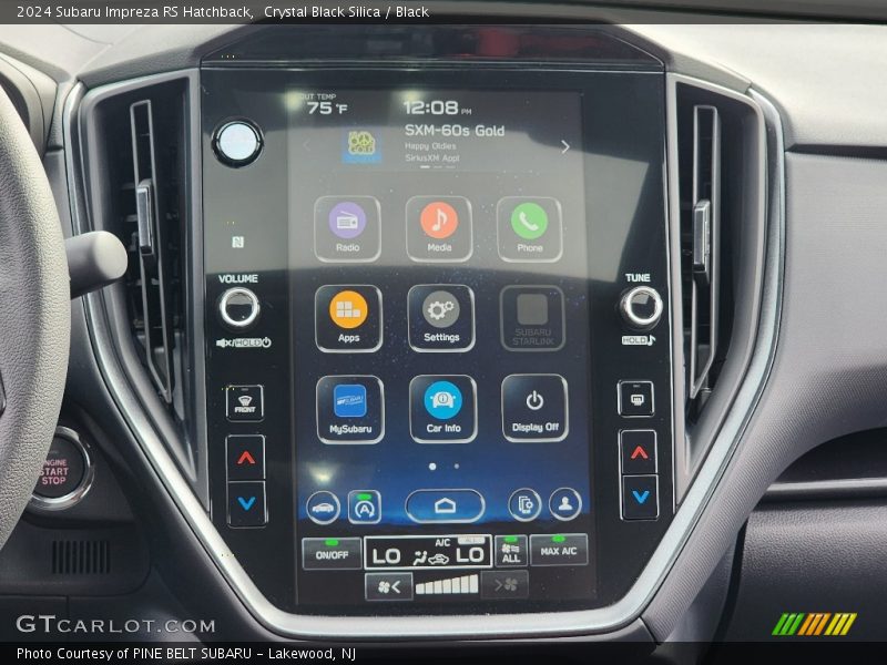 Controls of 2024 Impreza RS Hatchback