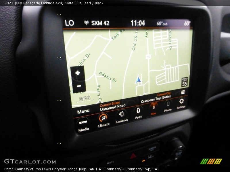 Navigation of 2023 Renegade Latitude 4x4