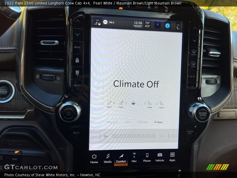 Pearl White / Mountain Brown/Light Mountain Brown 2022 Ram 2500 Limited Longhorn Crew Cab 4x4