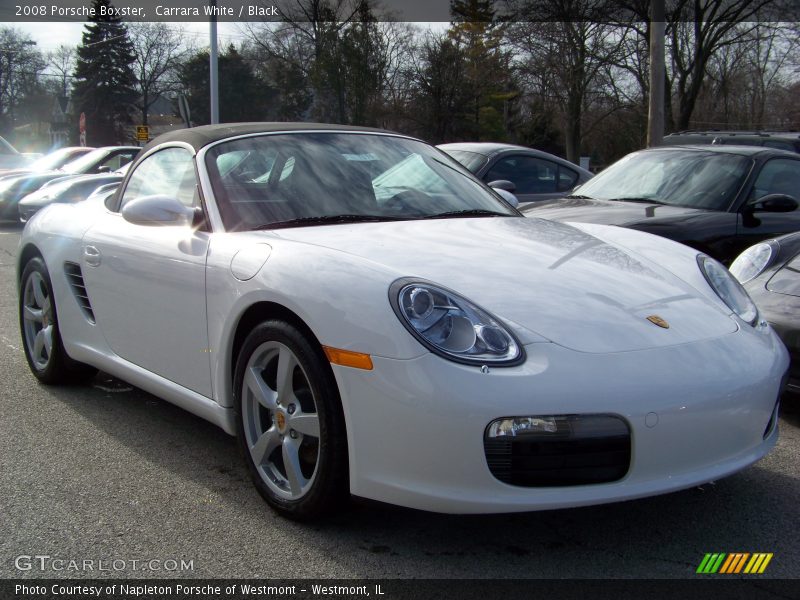 Carrara White / Black 2008 Porsche Boxster