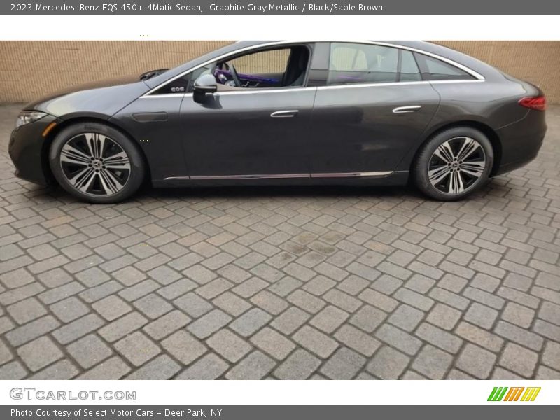 Graphite Gray Metallic / Black/Sable Brown 2023 Mercedes-Benz EQS 450+ 4Matic Sedan