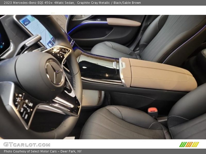 Graphite Gray Metallic / Black/Sable Brown 2023 Mercedes-Benz EQS 450+ 4Matic Sedan