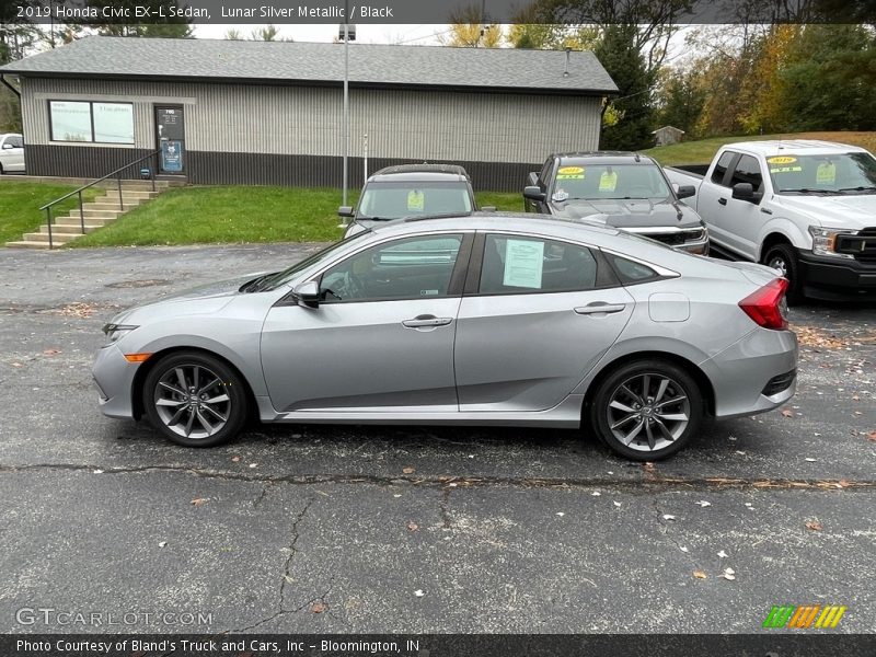 Lunar Silver Metallic / Black 2019 Honda Civic EX-L Sedan