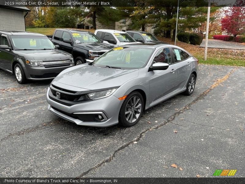 Lunar Silver Metallic / Black 2019 Honda Civic EX-L Sedan