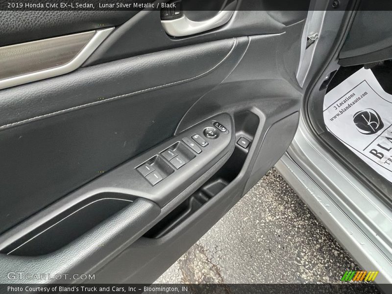 Lunar Silver Metallic / Black 2019 Honda Civic EX-L Sedan
