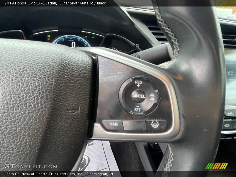 Lunar Silver Metallic / Black 2019 Honda Civic EX-L Sedan