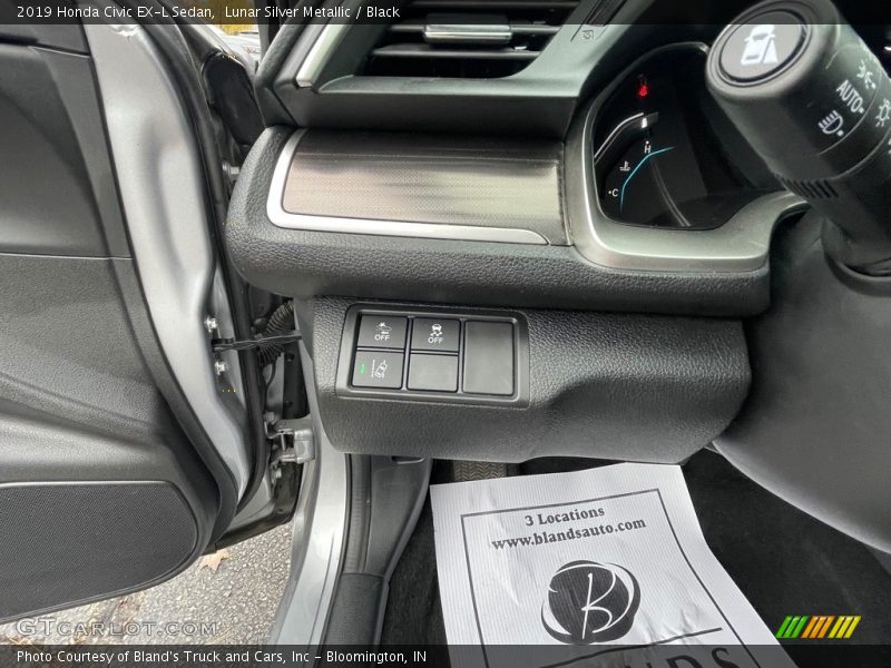 Lunar Silver Metallic / Black 2019 Honda Civic EX-L Sedan