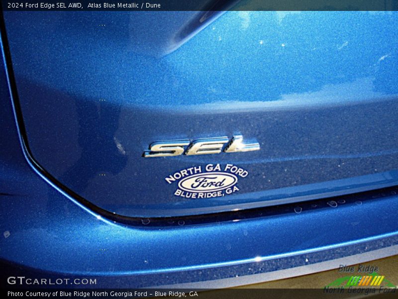 Atlas Blue Metallic / Dune 2024 Ford Edge SEL AWD