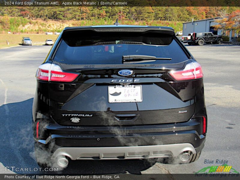 Agate Black Metallic / Ebony/Carmelo 2024 Ford Edge Titanium AWD