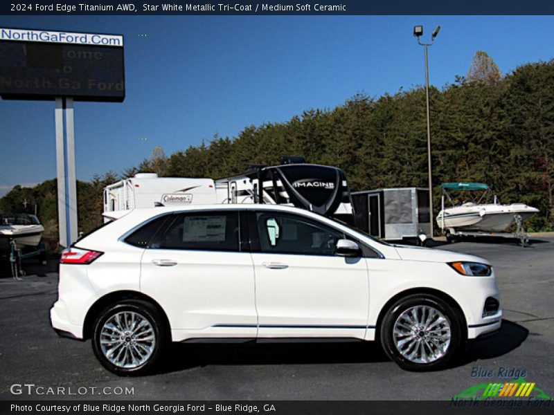  2024 Edge Titanium AWD Star White Metallic Tri-Coat