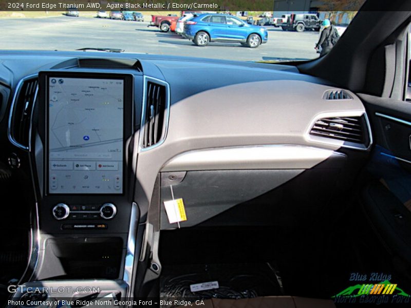 Agate Black Metallic / Ebony/Carmelo 2024 Ford Edge Titanium AWD