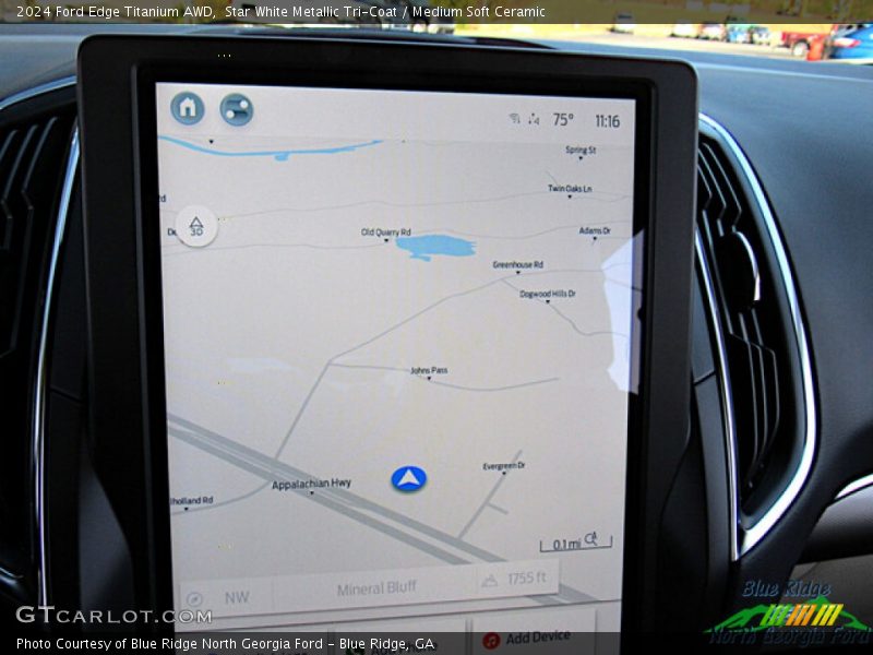 Navigation of 2024 Edge Titanium AWD