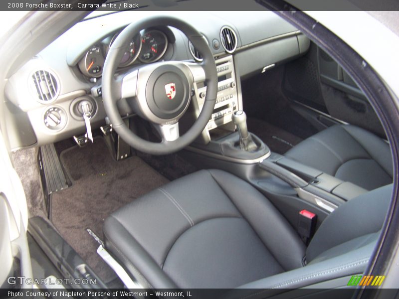 Carrara White / Black 2008 Porsche Boxster