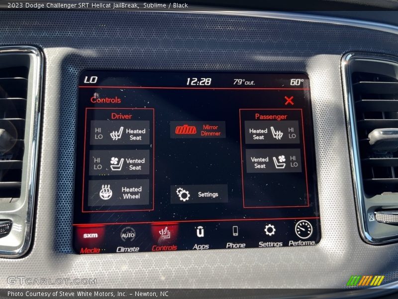 Controls of 2023 Challenger SRT Hellcat JailBreak