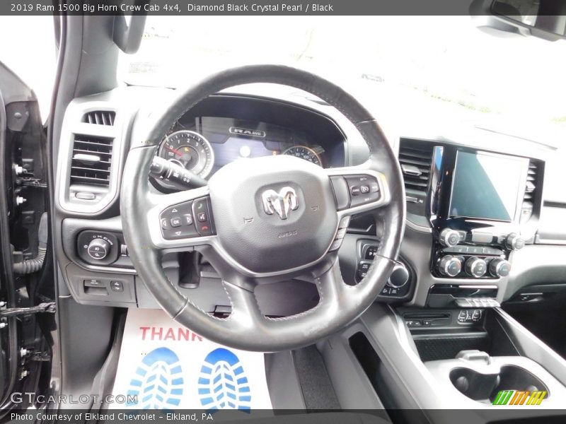 Diamond Black Crystal Pearl / Black 2019 Ram 1500 Big Horn Crew Cab 4x4