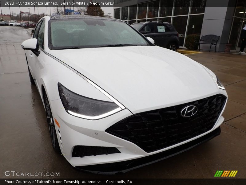 Serenity White / Medium Gray 2023 Hyundai Sonata Limited