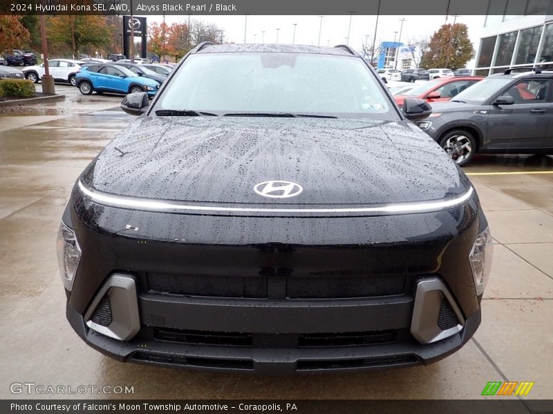 Abyss Black Pearl / Black 2024 Hyundai Kona SEL AWD