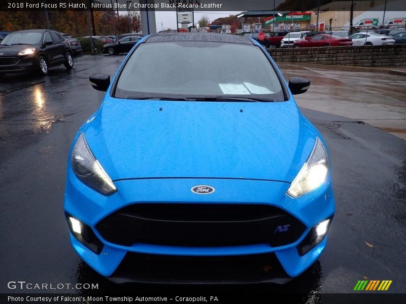 Nitrous Blue / Charcoal Black Recaro Leather 2018 Ford Focus RS Hatch