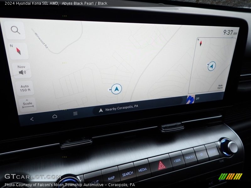 Navigation of 2024 Kona SEL AWD