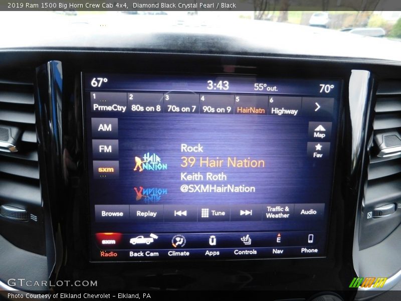 Diamond Black Crystal Pearl / Black 2019 Ram 1500 Big Horn Crew Cab 4x4