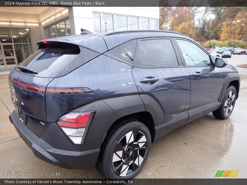Denim Blue Pearl / Black 2024 Hyundai Kona SEL AWD