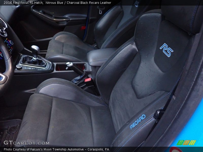 Nitrous Blue / Charcoal Black Recaro Leather 2018 Ford Focus RS Hatch