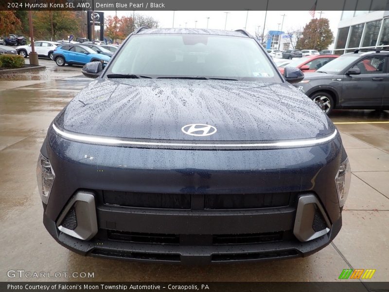Denim Blue Pearl / Black 2024 Hyundai Kona SEL AWD