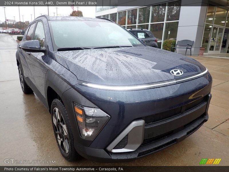 Denim Blue Pearl / Black 2024 Hyundai Kona SEL AWD