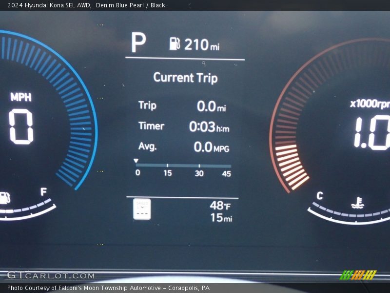 Denim Blue Pearl / Black 2024 Hyundai Kona SEL AWD