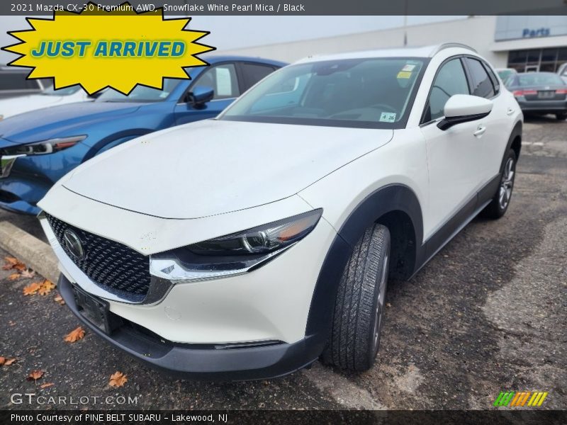 Snowflake White Pearl Mica / Black 2021 Mazda CX-30 Premium AWD