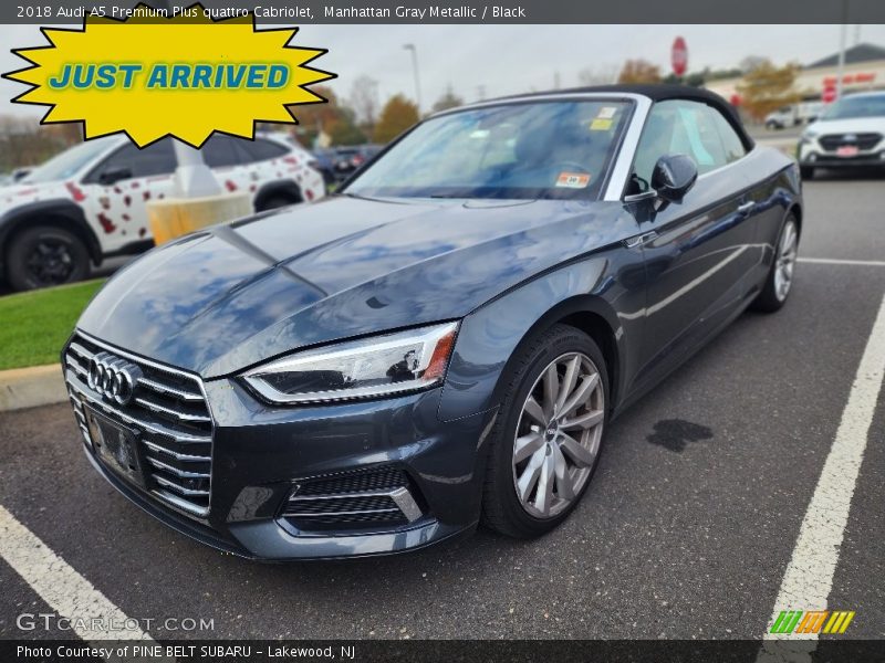 Manhattan Gray Metallic / Black 2018 Audi A5 Premium Plus quattro Cabriolet