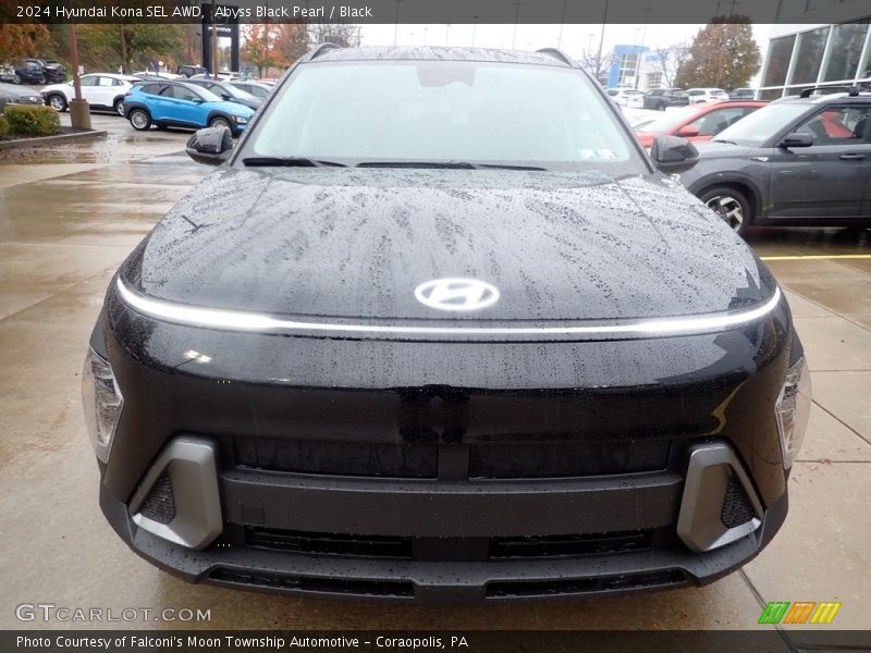 Abyss Black Pearl / Black 2024 Hyundai Kona SEL AWD