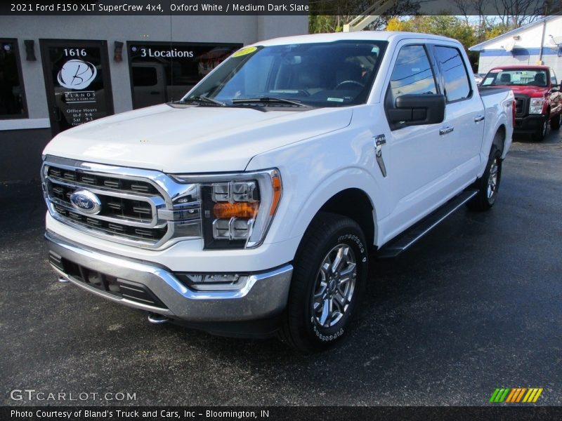 Oxford White / Medium Dark Slate 2021 Ford F150 XLT SuperCrew 4x4