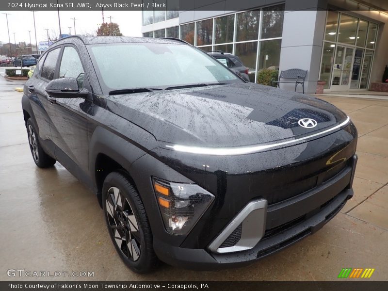 Abyss Black Pearl / Black 2024 Hyundai Kona SEL AWD