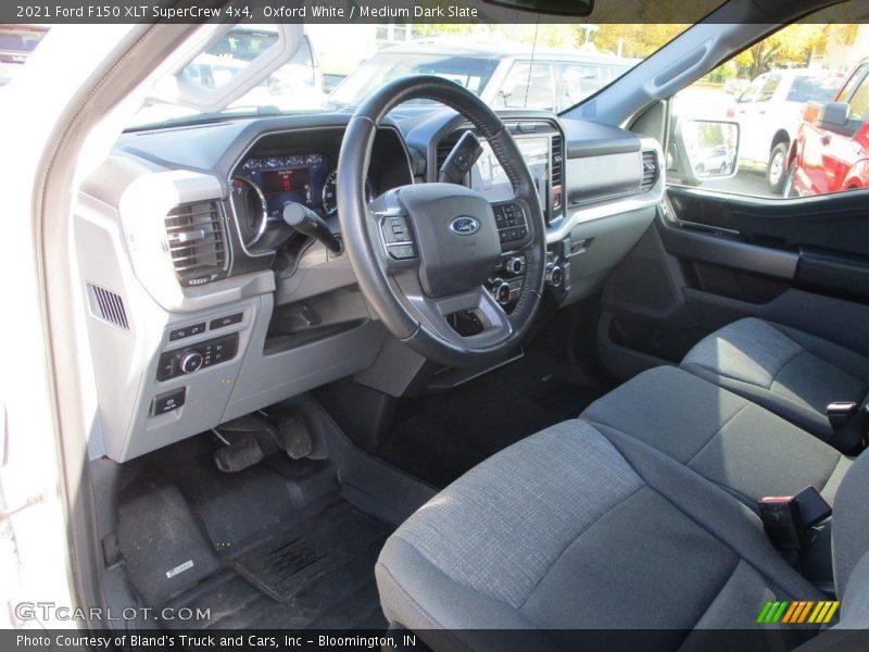 Oxford White / Medium Dark Slate 2021 Ford F150 XLT SuperCrew 4x4