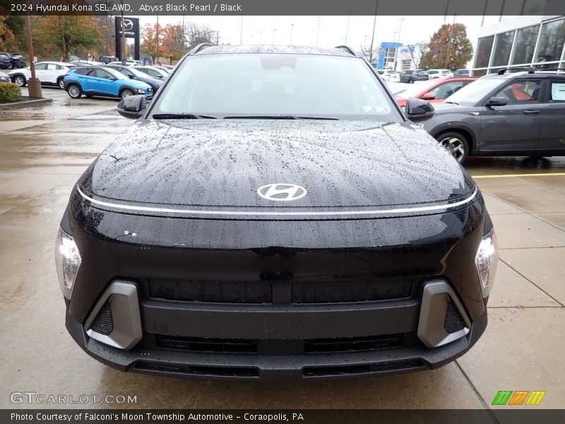 Abyss Black Pearl / Black 2024 Hyundai Kona SEL AWD