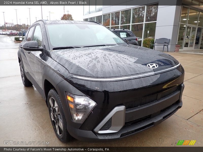 Abyss Black Pearl / Black 2024 Hyundai Kona SEL AWD