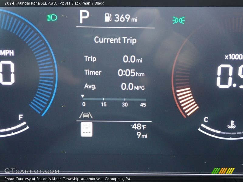 Abyss Black Pearl / Black 2024 Hyundai Kona SEL AWD
