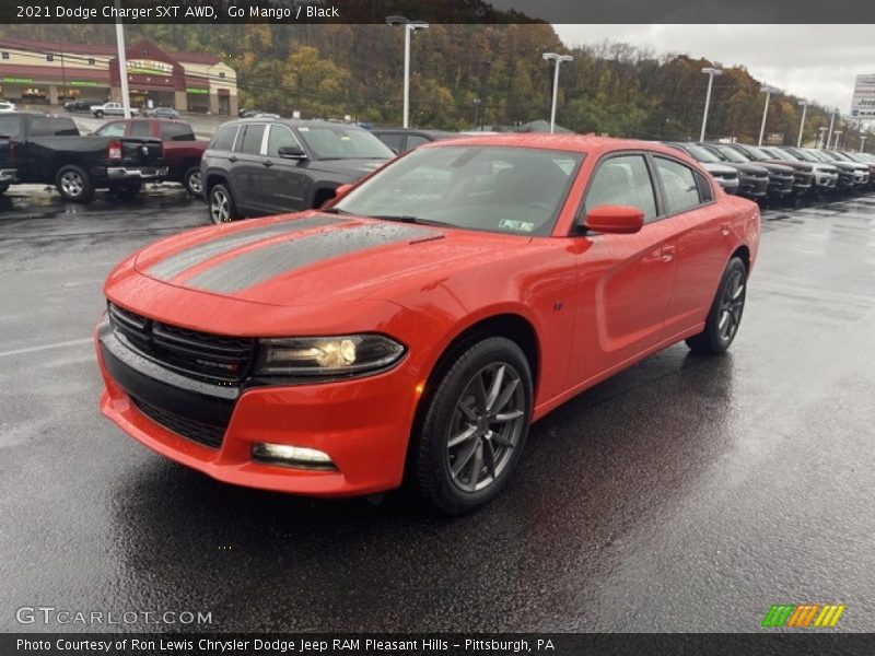 Go Mango / Black 2021 Dodge Charger SXT AWD