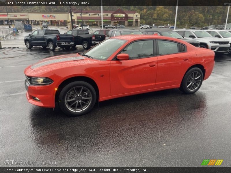 Go Mango / Black 2021 Dodge Charger SXT AWD