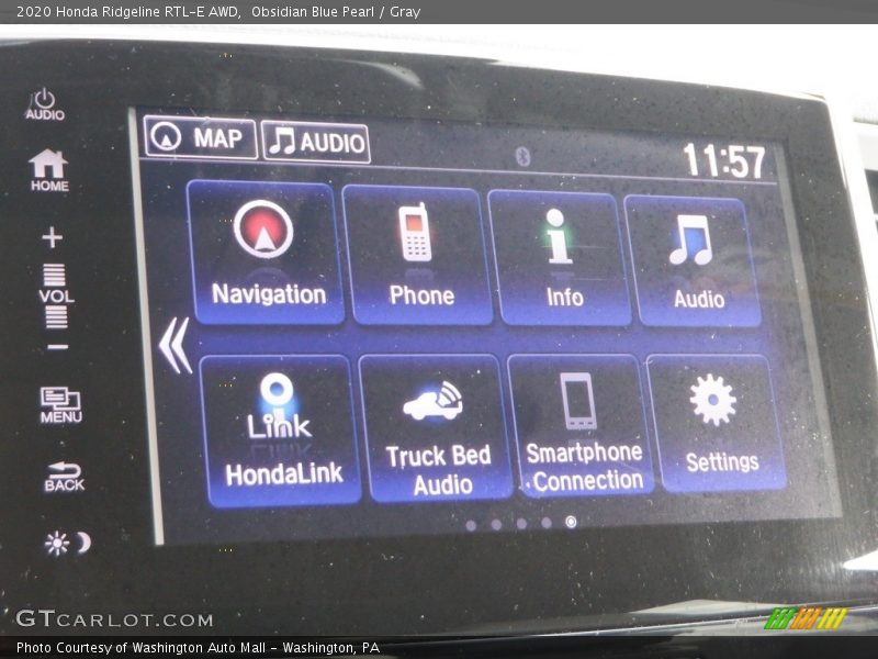 Obsidian Blue Pearl / Gray 2020 Honda Ridgeline RTL-E AWD